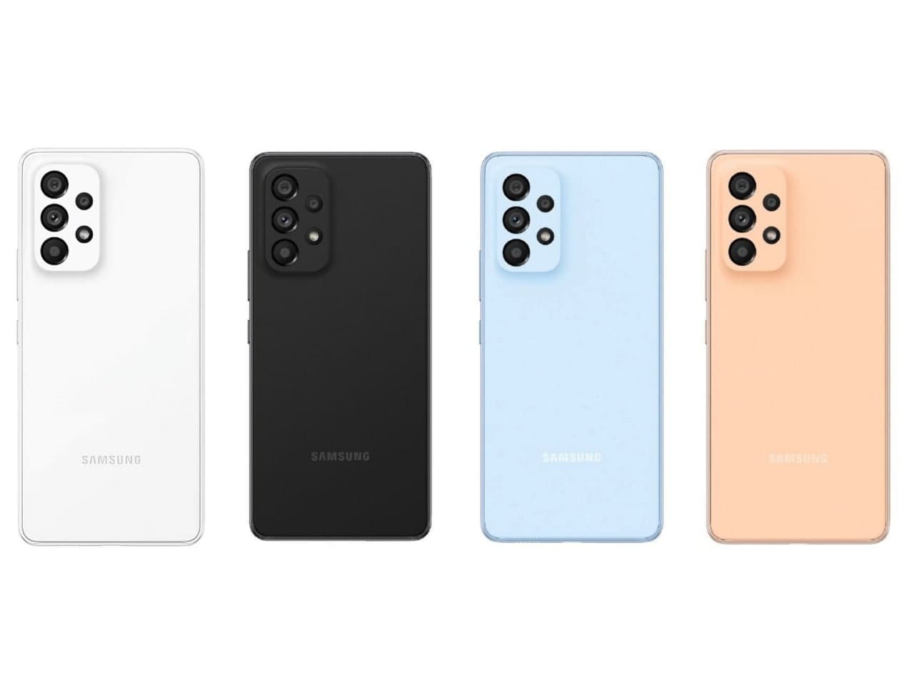 رندرهای جدید گلکسی A53 5G در رنگ‌های نارنجی و آبی منتشر شد